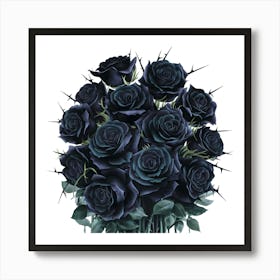 A Stunning Watercolor Painting Of Vibrant Black (5) (1) Art Print