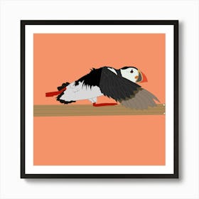 Bowling with Puffin Art Print