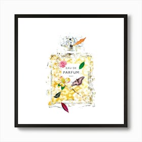 Gold Perfume Bottle Art Print