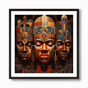 Three African Women 4 Art Print