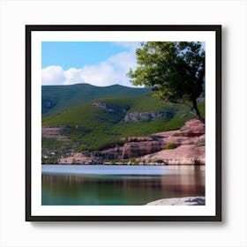 Lake In The Mountains Art Print