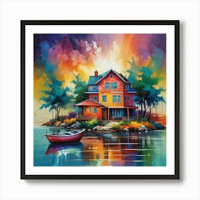 House On The Lake Art Print