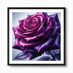 Purple big Rose 1 Art Print