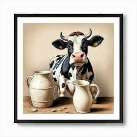 Cow With Jugs Art Print