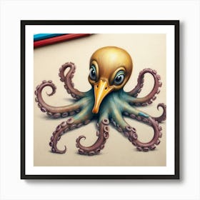 Octopus Drawing 1 Art Print