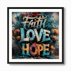 Faith Love Hope Art Print