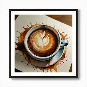 Coffee Painting Art Print