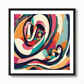 Abstract Of A hug Poster