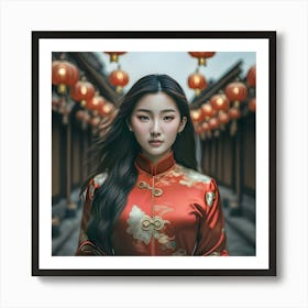 China in Red 3 Art Print