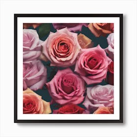 Roses Wallpaper 1 Art Print