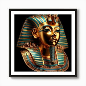 Egyptian Pharaoh Mask Art Print