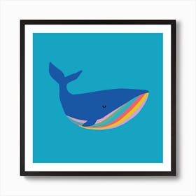 Rainbow Whale Art Print