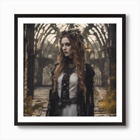 Solarpunk Gothic #3 Art Print