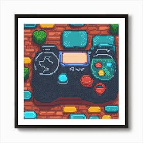 Pixel Game Controller 1 Art Print