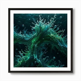 Underwater Splashes Art Print