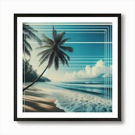 Abstract Beach Canvas Art Art Print