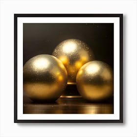 Golden Balls Arrangem Art Print