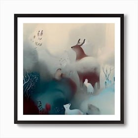 Animal Fog Art Print
