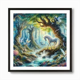 Fairy Forest art Art Print