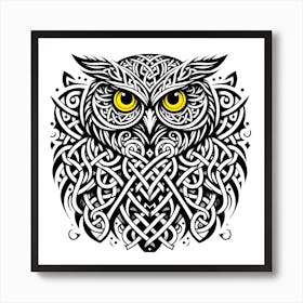 Celtic Owl Art Print