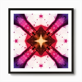 Pink Watercolor Flower Pattern From Bubbles 9 Art Print