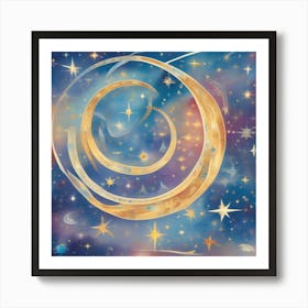 Celestial Constellations Abstract Pieces Depicting Constellations And Galaxies In Swirling Colors A 916137769 (1) Art Print