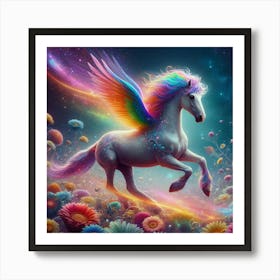 Rainbow Unicorn Art Print