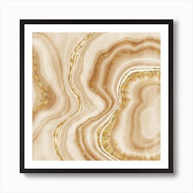 Golden Agate Texture 03 Art Print