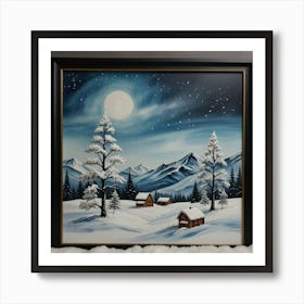 Winter Landscape Painting Art Print