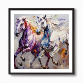 Horses Running Art Print