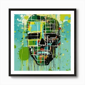 Skull Splatter Art Print