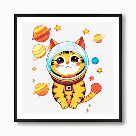 Cat In Space 6 Art Print