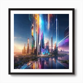 Futuristic City 78 Art Print