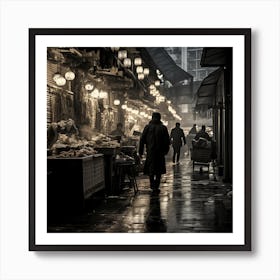 Night Market Art Print