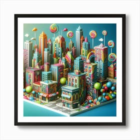 3d City Art Print