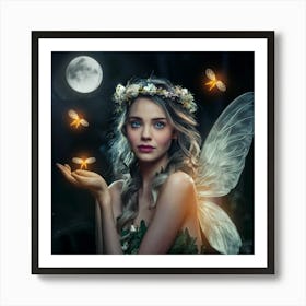 Fairy With Bees Art Print