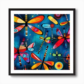 Dragonflies 3 Art Print