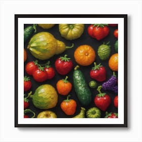 Fruits And Vegetables Art Print