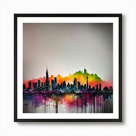 Hong Kong City Skyline Art Print