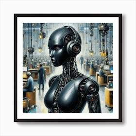 Robot Woman 18 Art Print