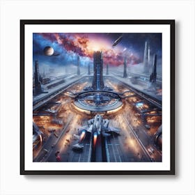 Futuristic City 7 Art Print