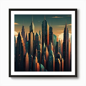 Futuristic Cityscape 41 Art Print