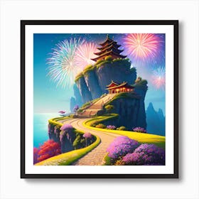 Asian Pagoda 1 Art Print