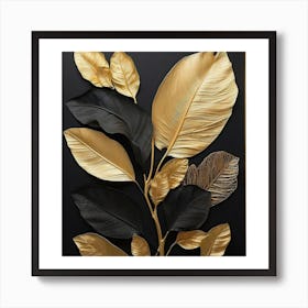 Gold Leaves Affiche