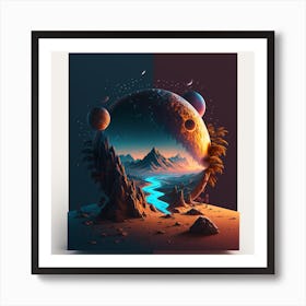 Landscape Universe Flayer 1 Art Print