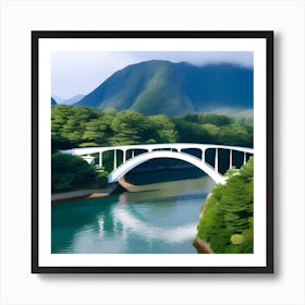 Bridge Over A River Art Print