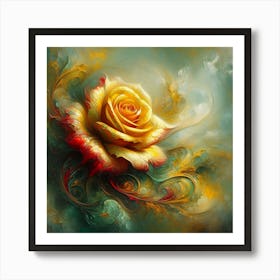 Yellow Rose Art Print