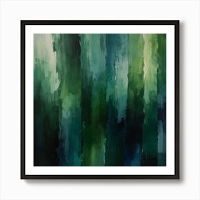 Abstract - Green Forest Art Print