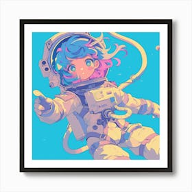 Anime Girl In Space Art Print