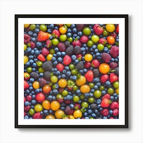 Colorful Berries Art Print